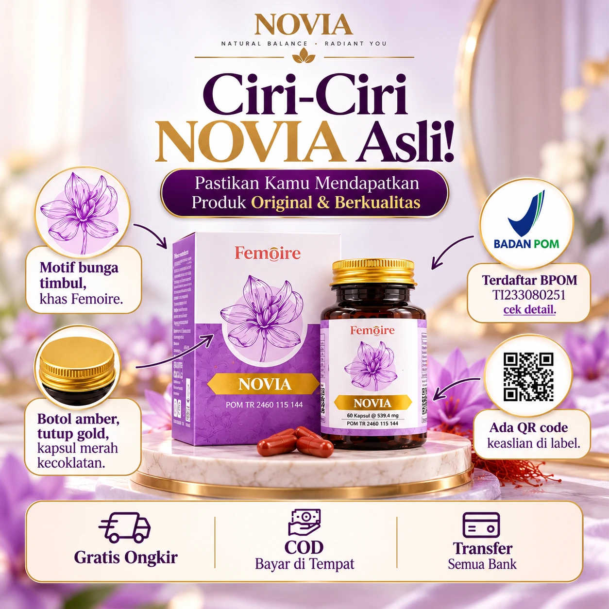 Ciri-Ciri NOVIA Asli - Pastikan Produk Original dan Berkualitas